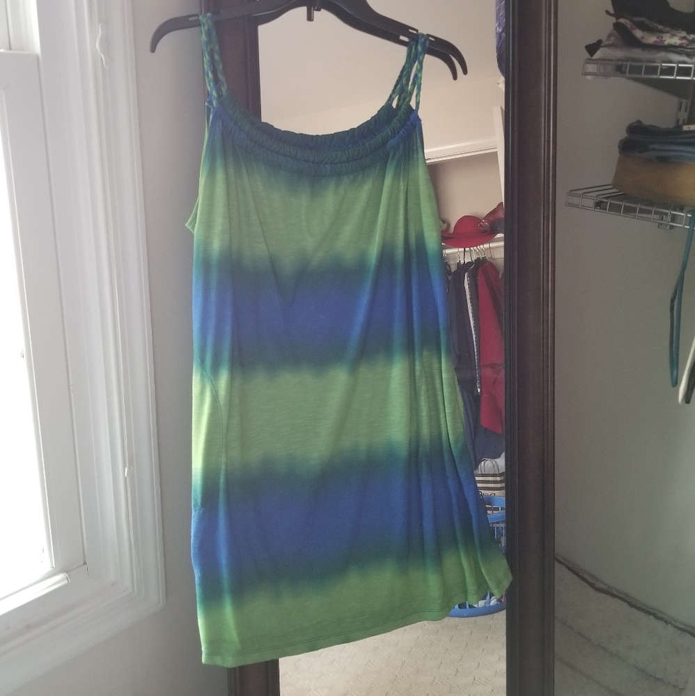 Short striped beach dress